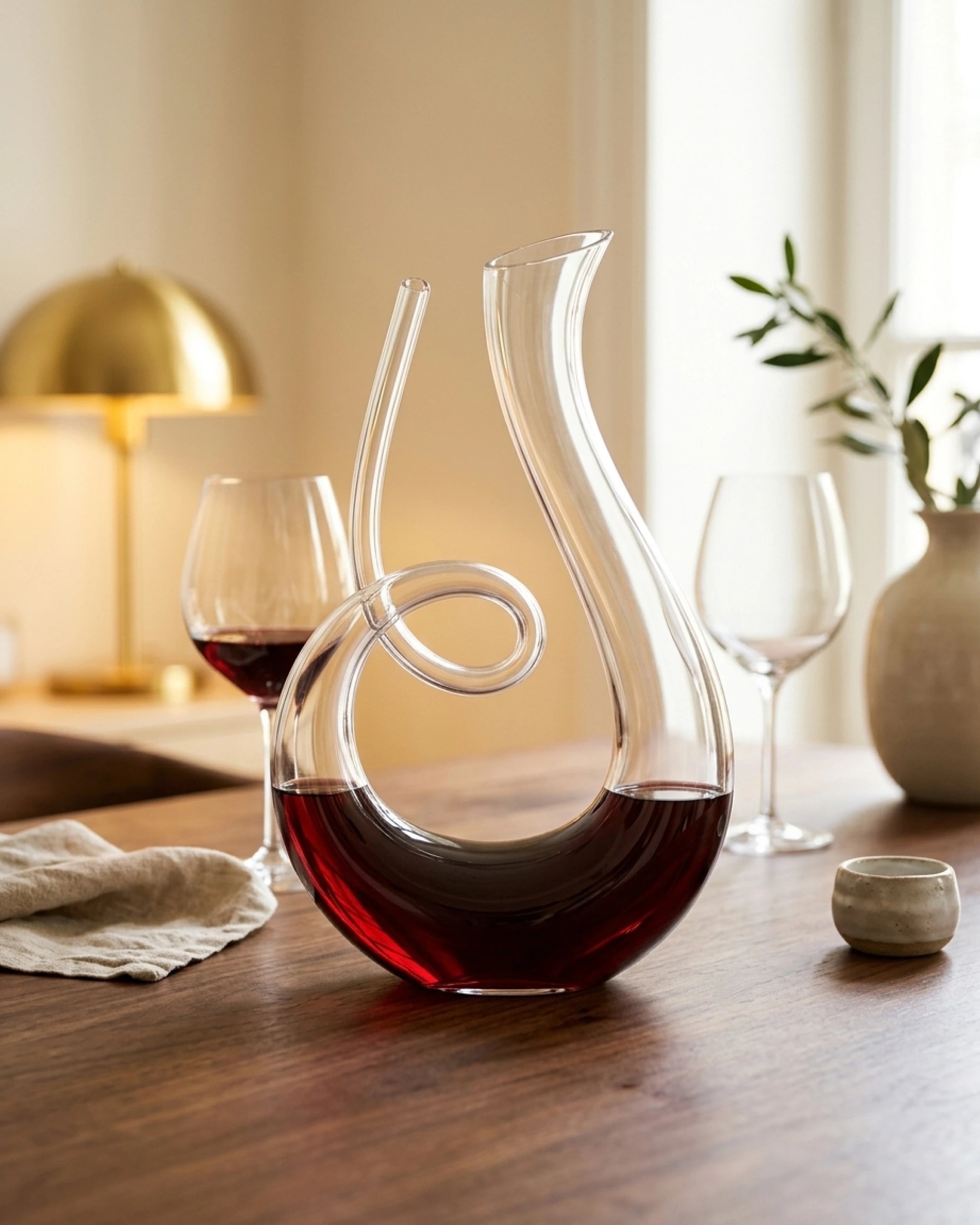 Carafe à vin Velian posée sur une table