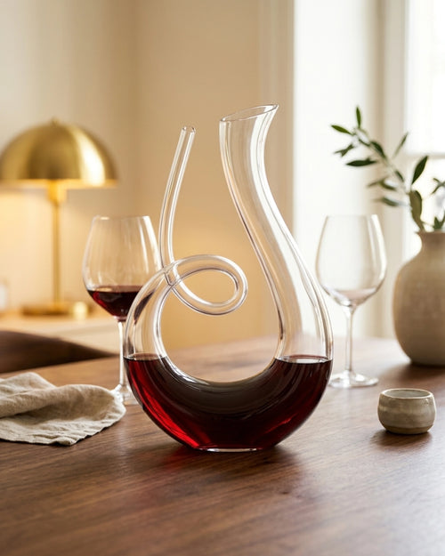 Carafe à vin Velian posée sur une table