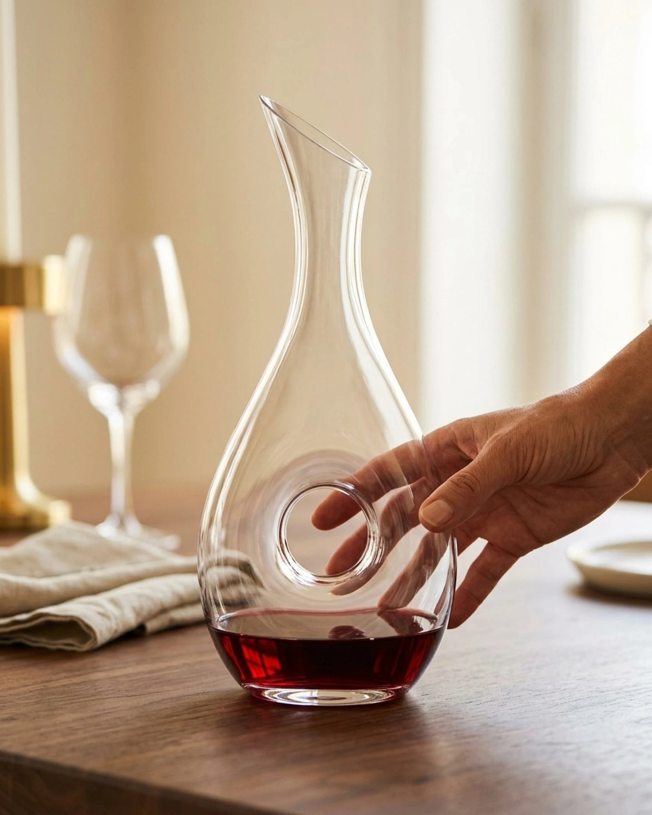 Le Cristoir carafe vin main celan