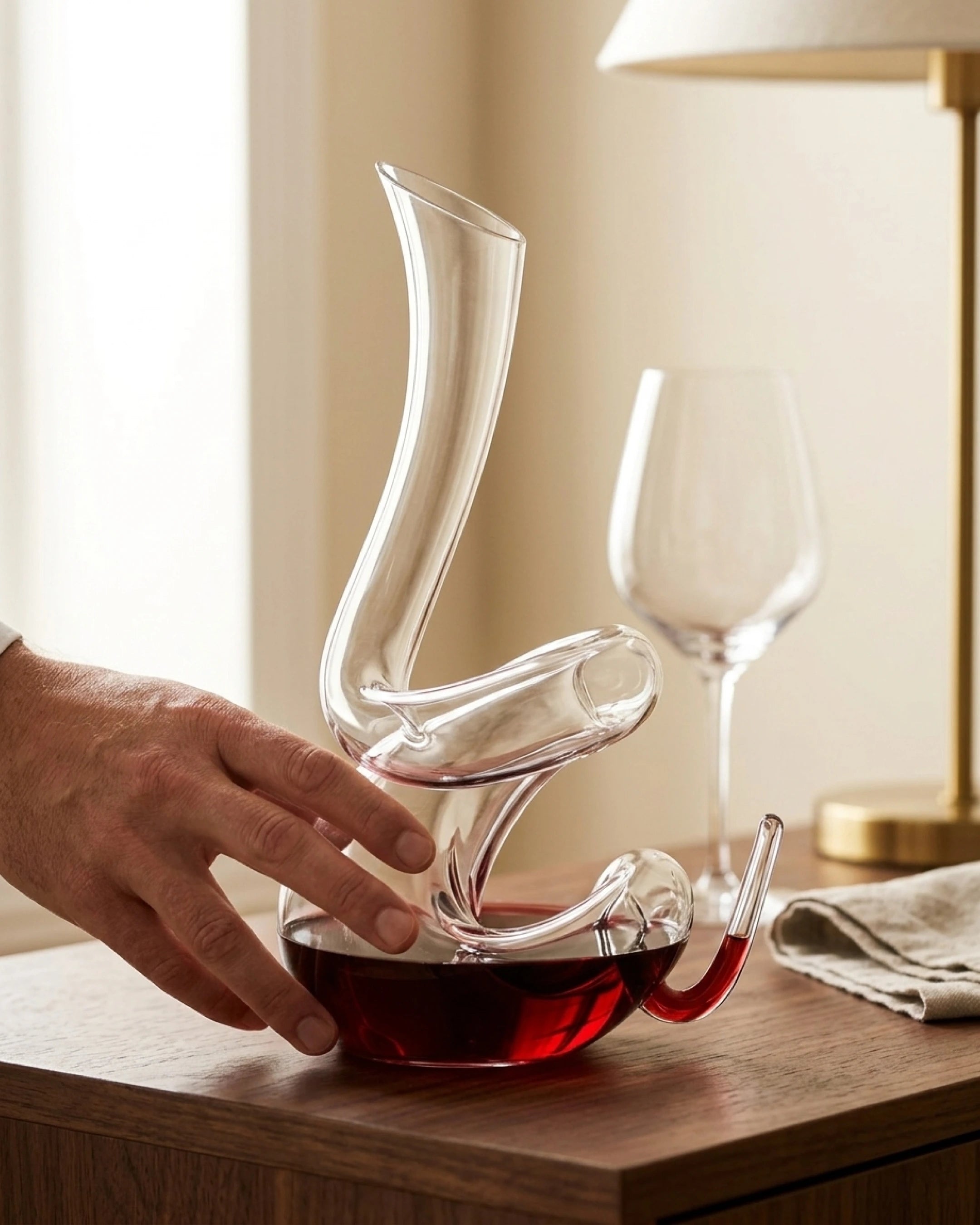 Carafe à vin Eloron posée sur une table