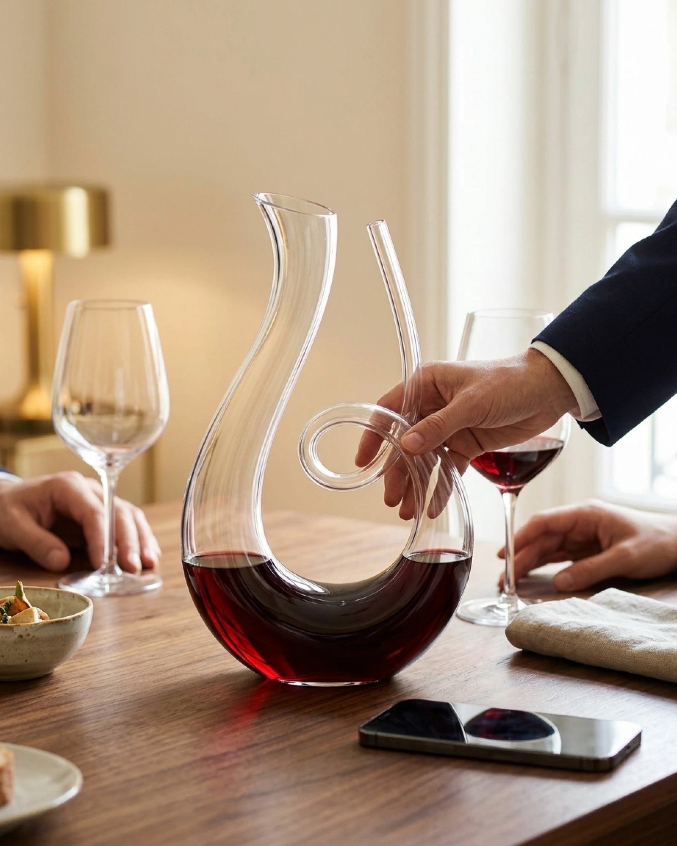 Carafe à vin Velian Le Cristoir sur table