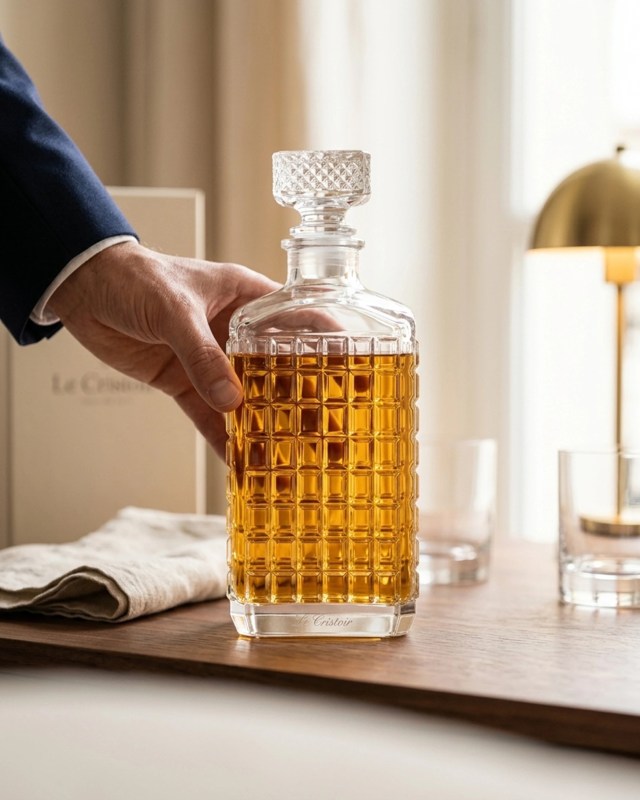 Le Cristoir carafe whisky main arvene