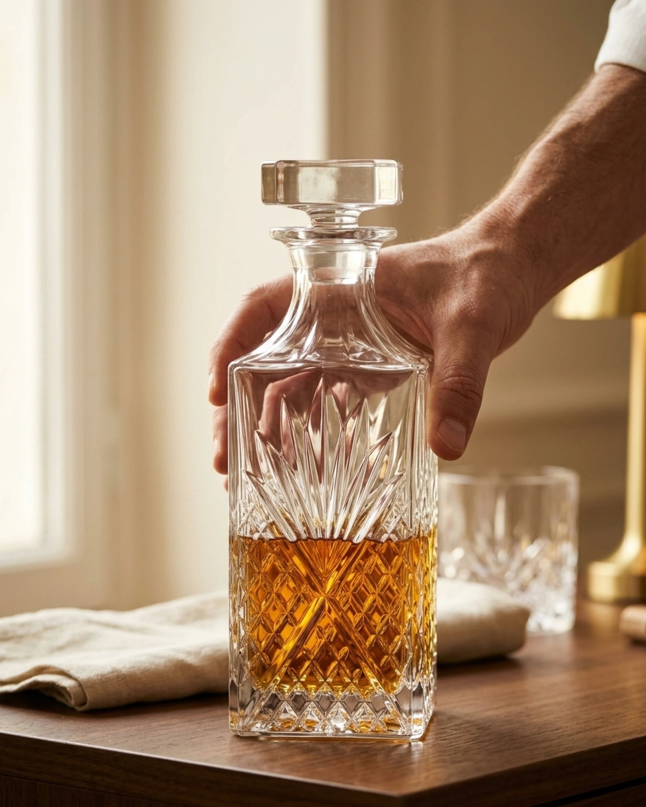 Le Cristoir carafe whisky main corthen