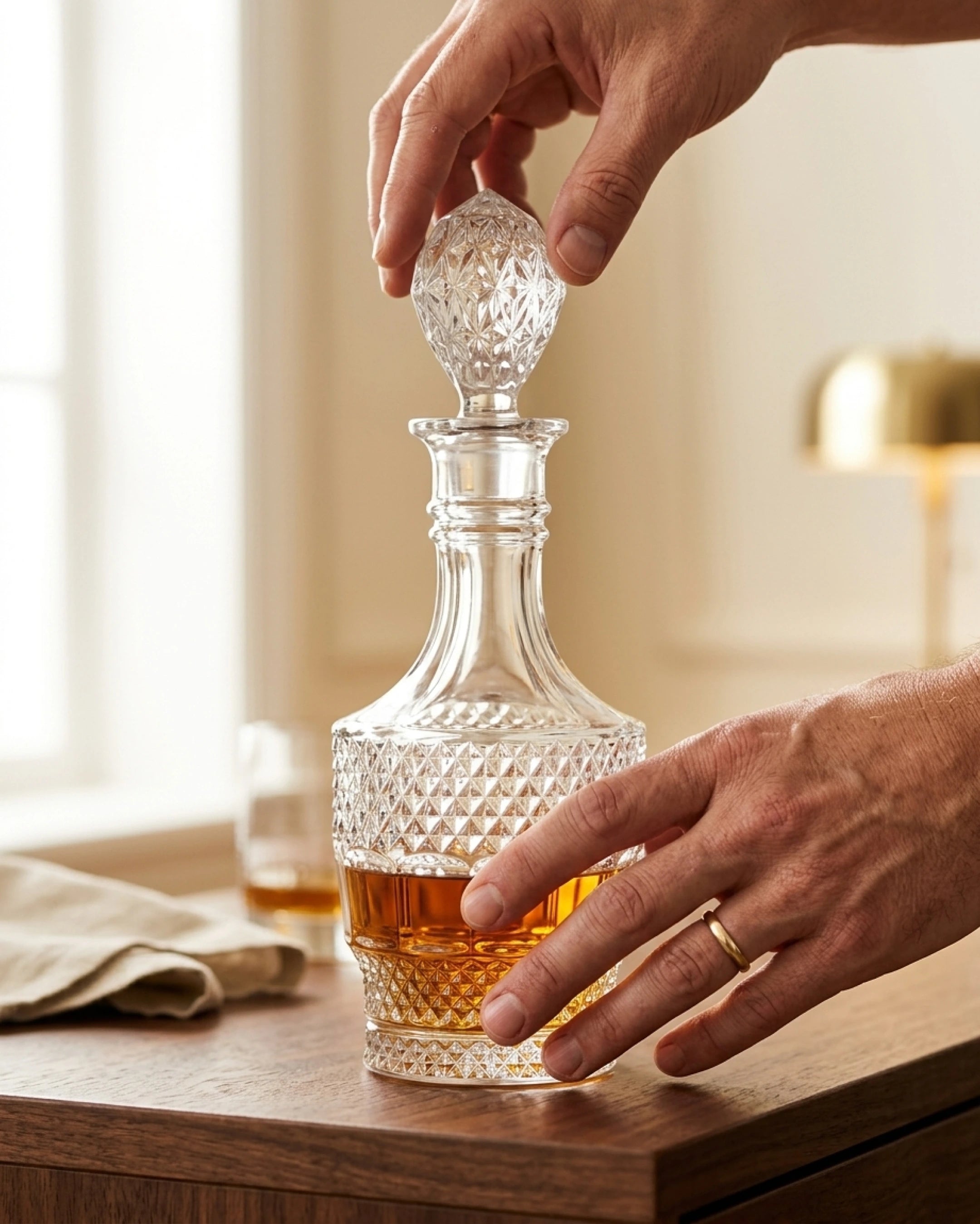 Le Cristoir carafe whisky main elvano
