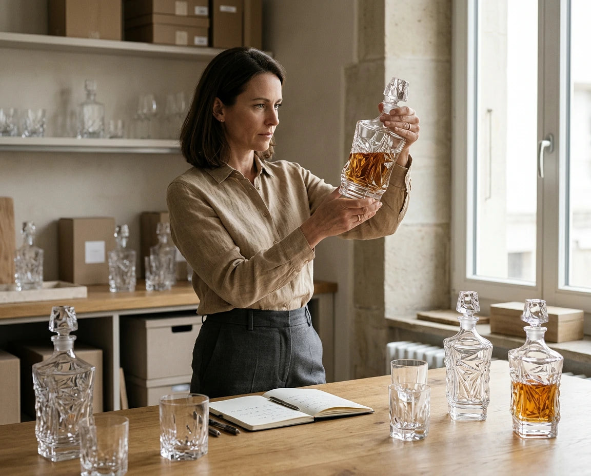 Sélection et contrôle qualité des carafes Le Cristoir depuis Genève