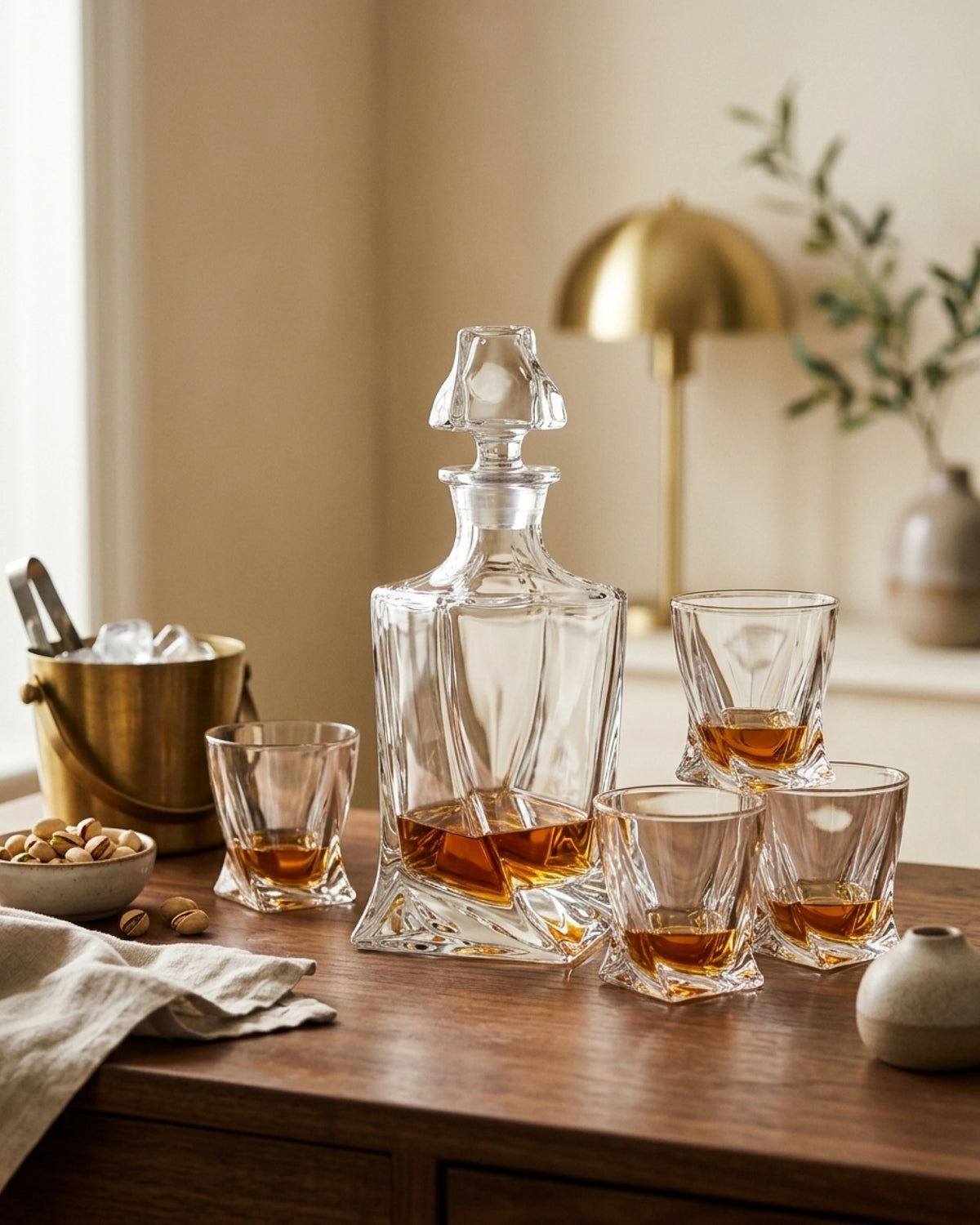 Service à whisky complet Le Cristoir — carafe et verres assortis