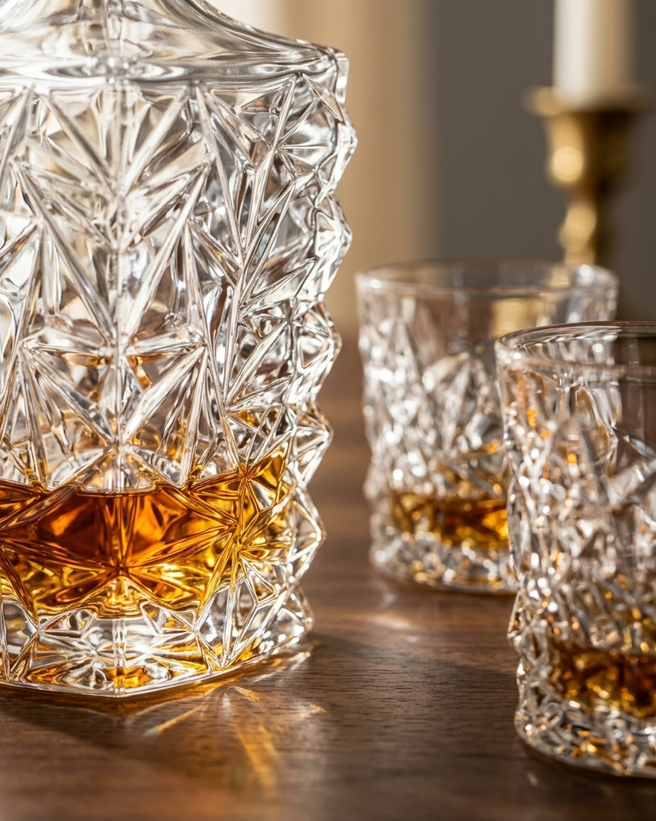 Le Cristoir service whisky macro lateral glacen