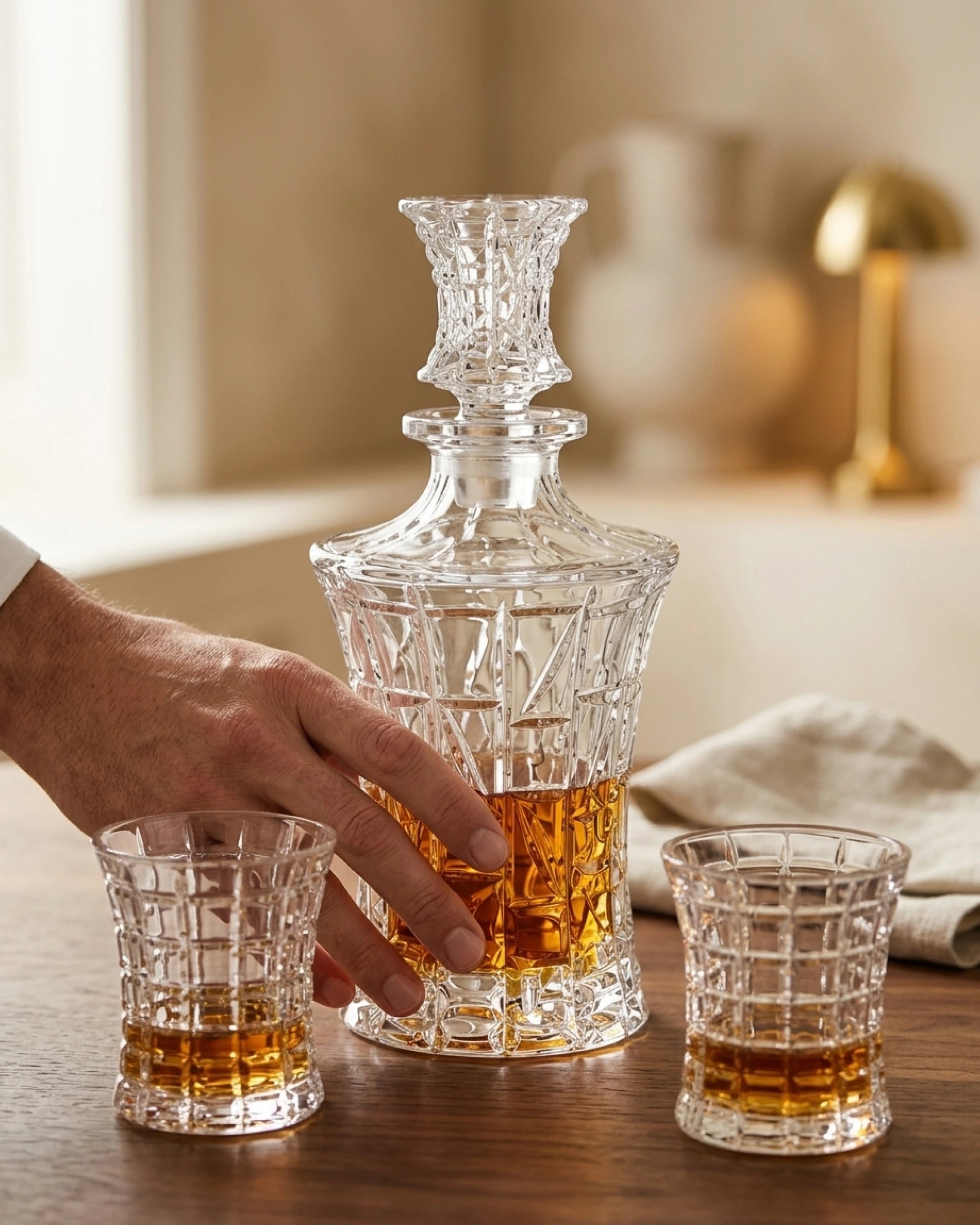 Le Cristoir service whisky main elcris