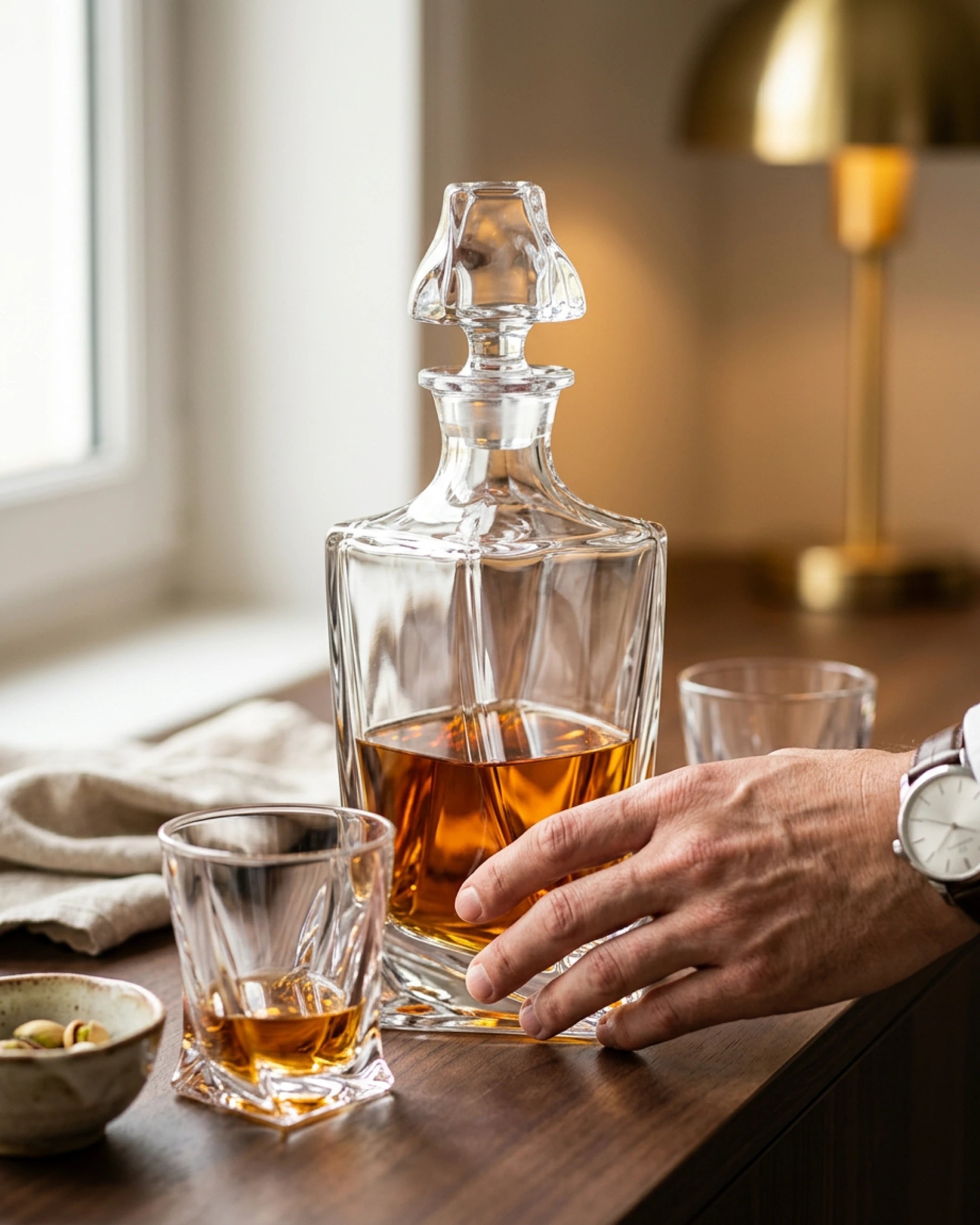 Le Cristoir service whisky main valdren